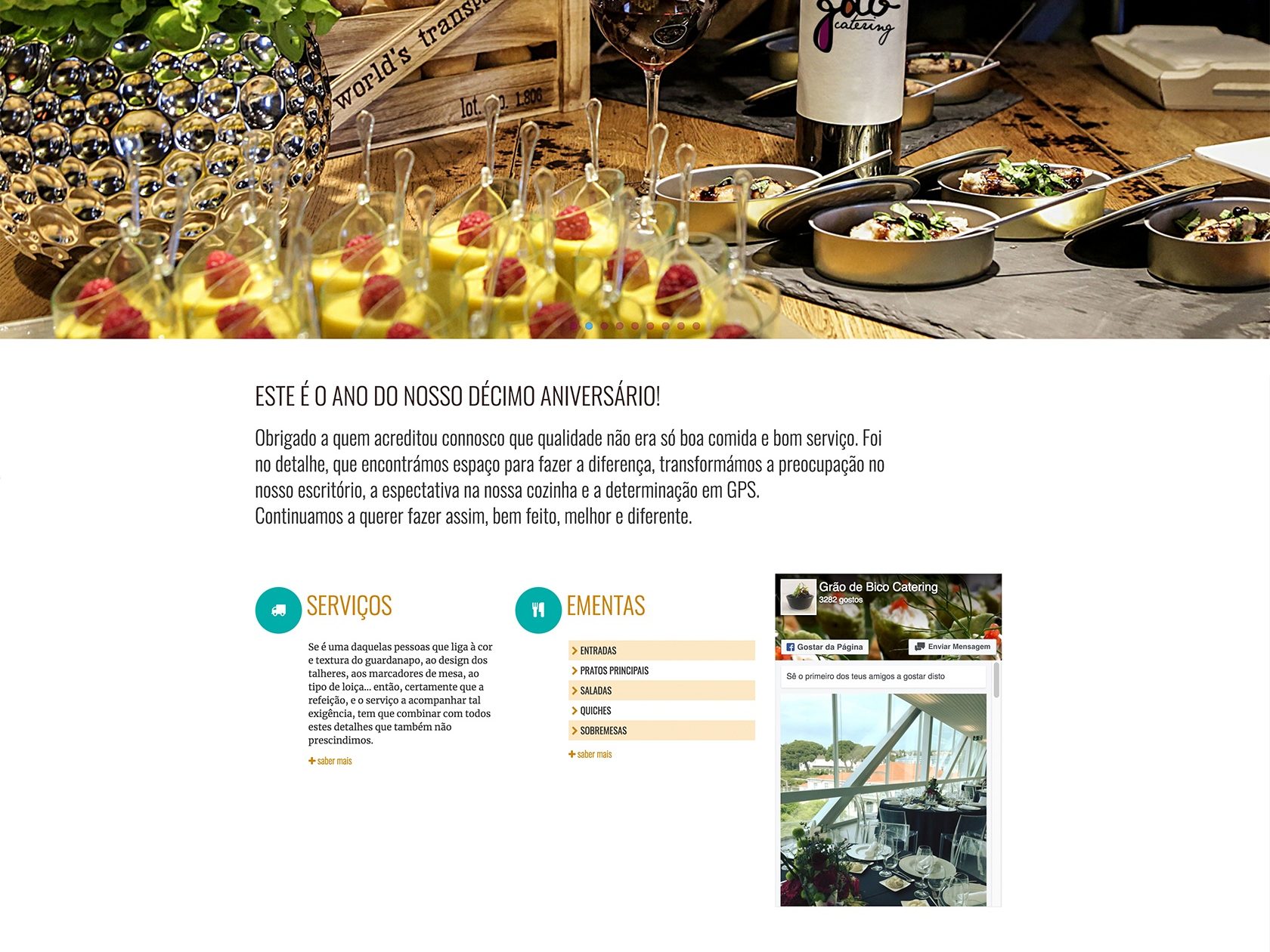 Grão de Bico Catering & Eventos - Website