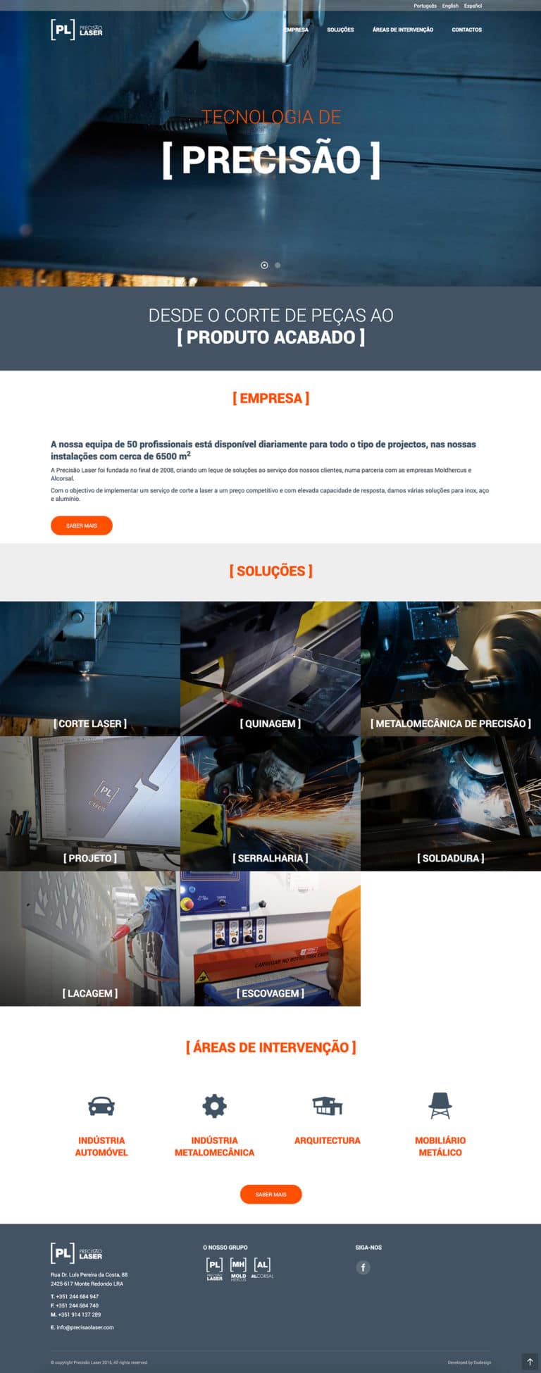 Precisão Laser - Website